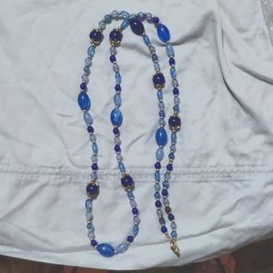 Blue beaded necklace